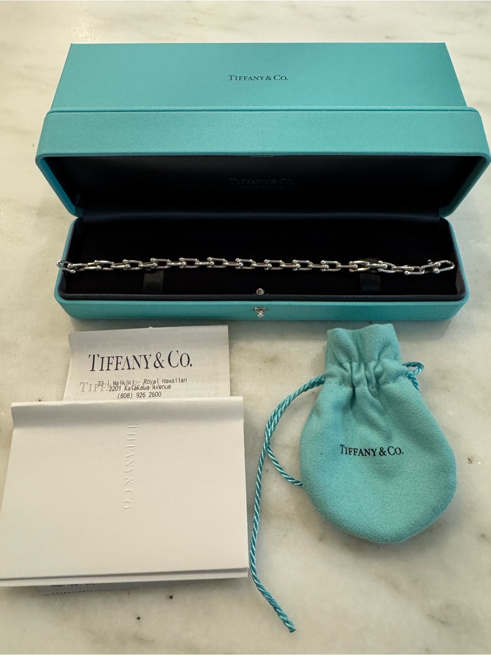 Tiffany & Co HardWear Small Link Sterling Silver Bracelet 8" Size Large